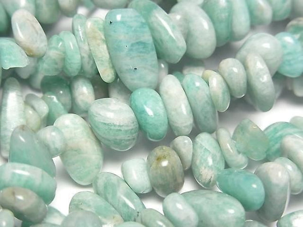 [Video] Mozambique Amazonite AA Chips (Small Nuggets) 1strand beads (approx. 31 inches/78 cm)