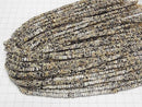 [Video] Dalmatian Jasper Square Rondelle (Disc) 4x4x2mm 1strand beads (approx. 15 inches/37 cm)