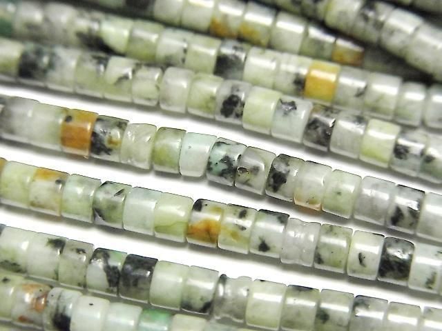 [Video]African Turquoise Rondelle (Heishi)3x3x2mm 1strand beads (aprx.15inch/37cm)