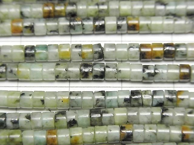 [Video]African Turquoise Rondelle (Heishi)3x3x2mm 1strand beads (aprx.15inch/37cm)
