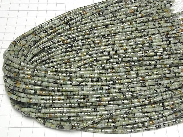[Video]African Turquoise Rondelle (Heishi)3x3x2mm 1strand beads (aprx.15inch/37cm)