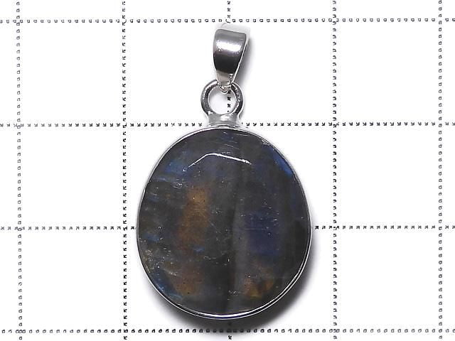 [Video][One of a kind] Rainbow Labradorite AAA- Faceted Pendant Silver925 NO.2