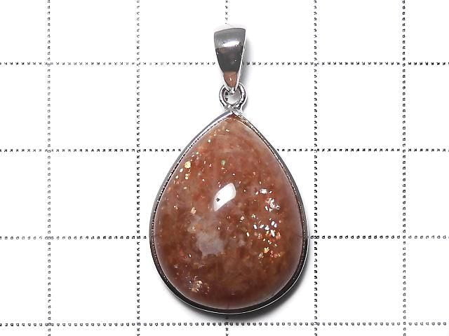 [Video][One of a kind] Sunstone AAA Pendant Silver925 NO.46