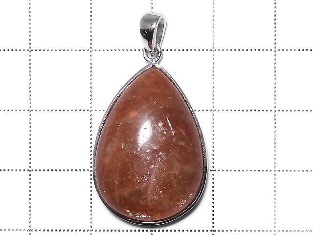 [Video][One of a kind] Sunstone AAA Pendant Silver925 NO.49