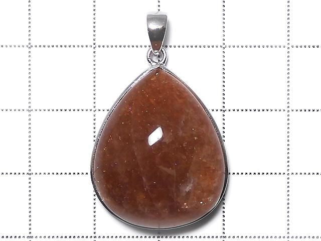 [Video][One of a kind] Sunstone AAA Pendant Silver925 NO.50
