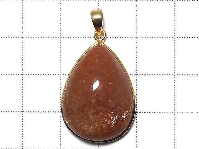 [Video][One of a kind] Sunstone AAA Pendant 18KGP NO.53