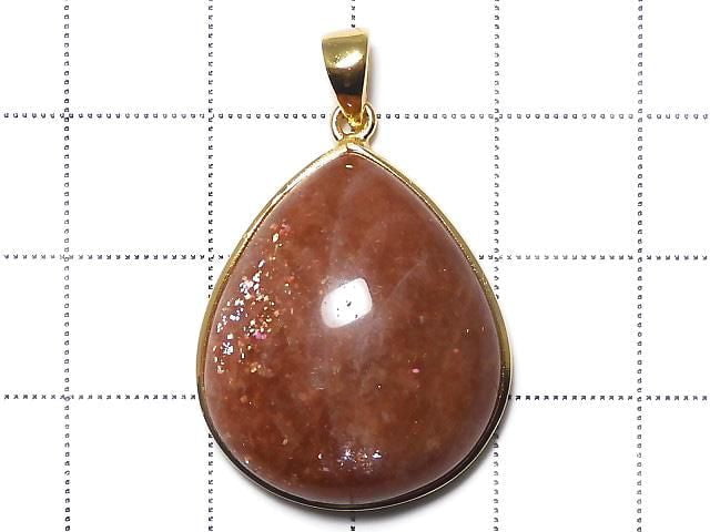 [Video][One of a kind] Sunstone AAA Pendant 18KGP NO.54