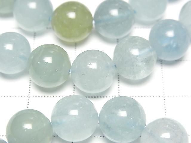 [Video] Multicolor Aquamarine AAA- Round 10mm Bracelet