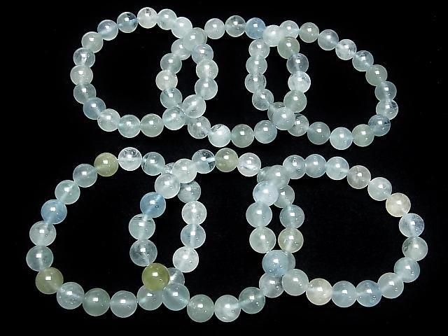 [Video] Multicolor Aquamarine AAA- Round 10mm Bracelet