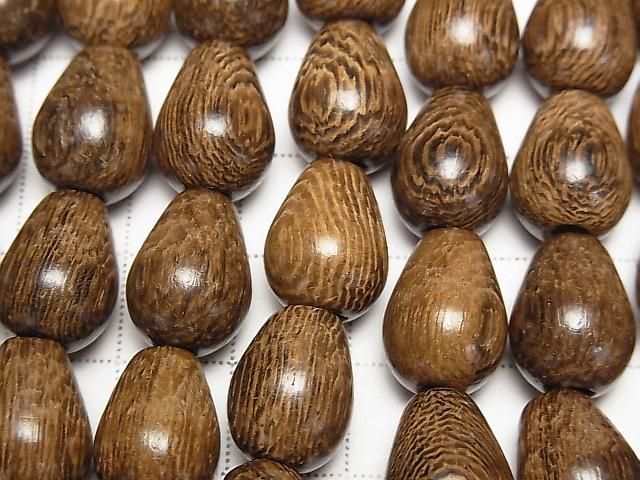 Wood Beads  Vertical Hole Drop 14x11x11mm 1strand beads (aprx.15inch/38cm)
