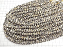 [Video] High Quality! Dalmatian Jasper Faceted Button Rondelle 8x8x5mm 1strand beads (approx. 15 inches/37 cm)