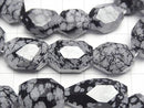 [Video] Snowflake Obsidian Faceted Nugget Bracelet