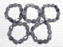 [Video] Snowflake Obsidian Faceted Nugget Bracelet