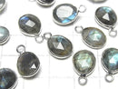 [Video] Labradorite AA++ Bezel Setting Freeform Rose Cut [One Side] Silver925 3pcs