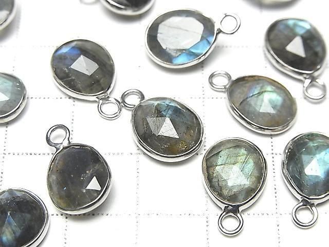 [Video] Labradorite AA++ Bezel Setting Freeform Rose Cut [One Side] Silver925 3pcs