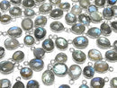 [Video] Labradorite AA++ Bezel Setting Freeform Rose Cut [One Side] Silver925 3pcs