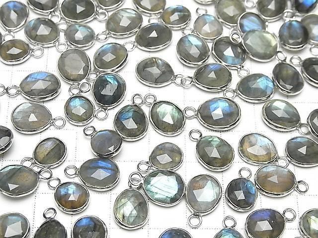 [Video] Labradorite AA++ Bezel Setting Freeform Rose Cut [One Side] Silver925 3pcs