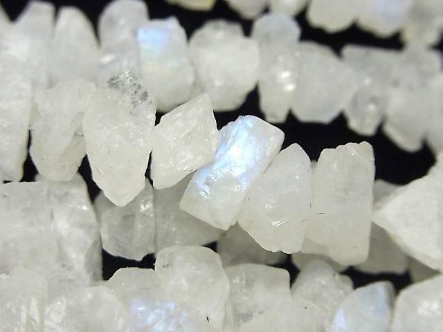 [Video] Rainbow Moonstone AA+ Rough Rock Nuggets 1strand beads (approx. 7 inches/18 cm)