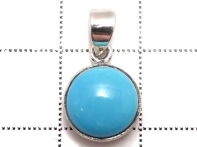 [Video][One of a kind] Kingman Turquoise AAA- Pendant Silver925 NO.254