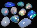 [Video][One of a kind] High Quality Ethiopian Opal AAA Loose Stone Rose Cut 10pcs Set NO.74