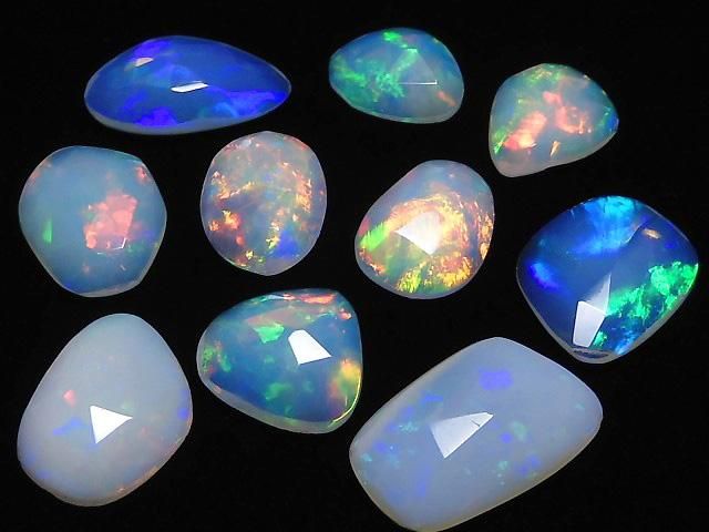 [Video][One of a kind] High Quality Ethiopian Opal AAA Loose Stone Rose Cut 10pcs Set NO.74