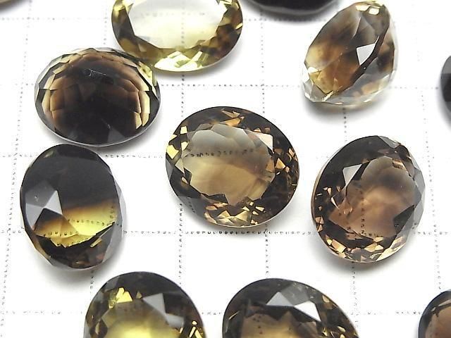 [Video] High Quality Lemon x Smoky Quartz AAA Loose Stone Oval Faceted Mix Size 3pcs