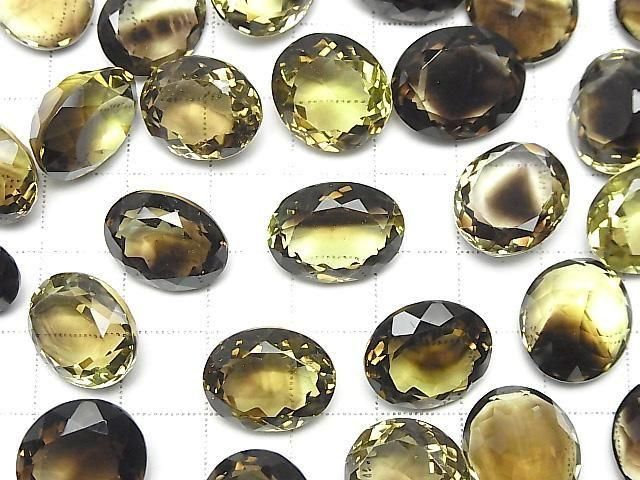 [Video] High Quality Lemon x Smoky Quartz AAA Loose Stone Oval Faceted Mix Size 3pcs