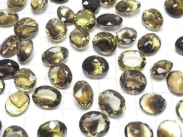 [Video] High Quality Lemon x Smoky Quartz AAA Loose Stone Oval Faceted Mix Size 3pcs