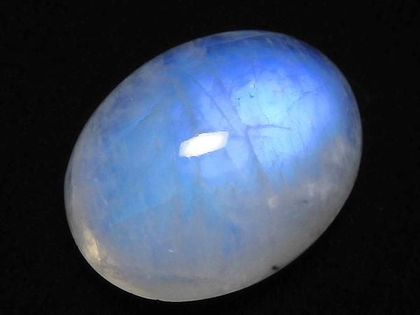 [Video][One of a kind] High Quality Rainbow Moonstone AAA Cabochon 1pc NO.44