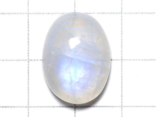 [Video][One of a kind] High Quality Rainbow Moonstone AAA Cabochon 1pc NO.44