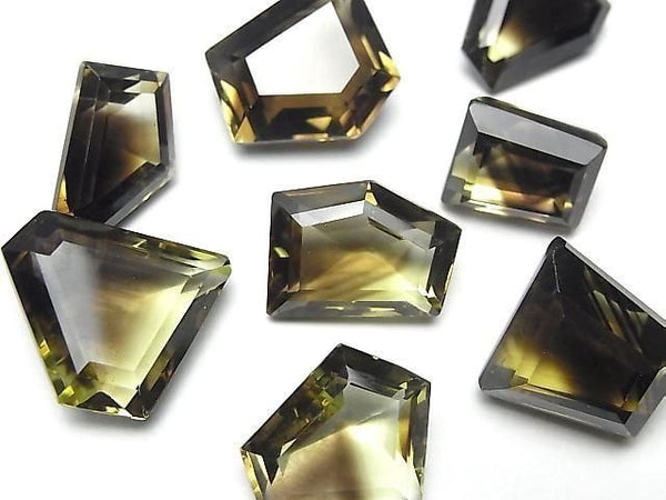 [Video] High Quality Lemon x Smoky Quartz AAA Loose Stone Fancy Shape Faceted Mix Size 2pcs