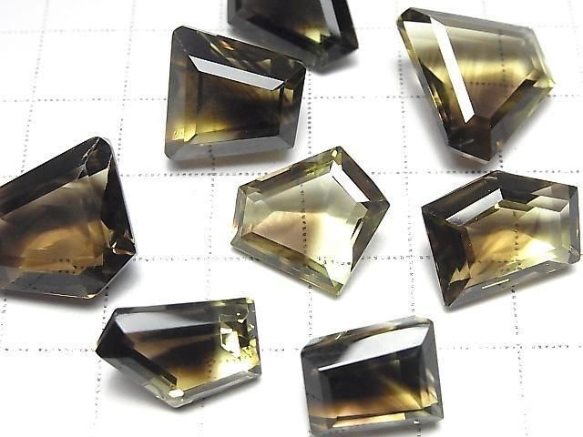[Video] High Quality Lemon x Smoky Quartz AAA Loose Stone Fancy Shape Faceted Mix Size 2pcs