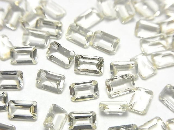 [Video] High Quality Scapolite Loose Stone Rectangle Faceted 6x4mm 3pcs