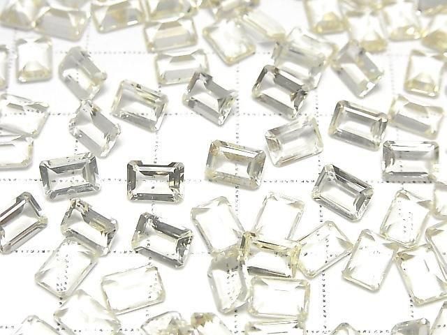[Video] High Quality Scapolite Loose Stone Rectangle Faceted 7x5mm 2pcs