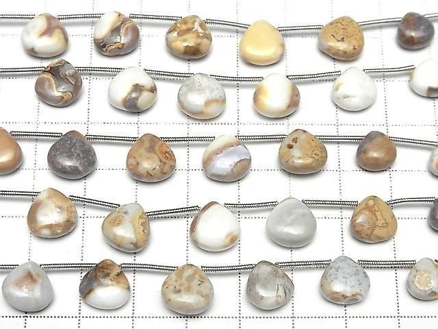 [Video] Turritella Agate Chestnut (Smooth) 1 strand beads (11pcs)