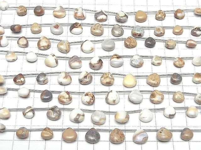 [Video] Turritella Agate Chestnut (Smooth) 1 strand beads (11pcs)