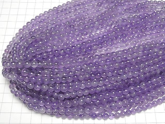 [Video] Amethyst AA+ Round 6mm [Light Color] 1strand beads (approx. 15 inches/37 cm)