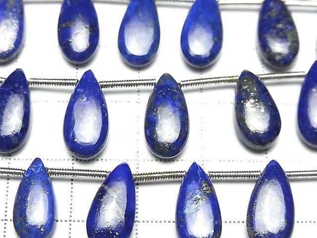[Video] Lapislazuli AA++ Pear Shape (Smooth) 15x7mm Half or 1 strand beads (10pcs)