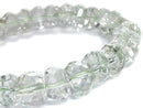 [Video][One of a kind] High Quality Green Amethyst AAA Faceted Nugget Bracelet NO.5