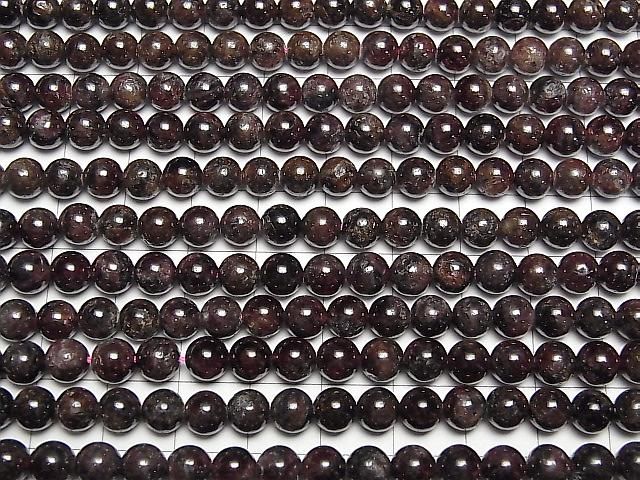 [Video] Garnet AA Round 6mm 1strand beads (approx. 15 inches/37 cm)