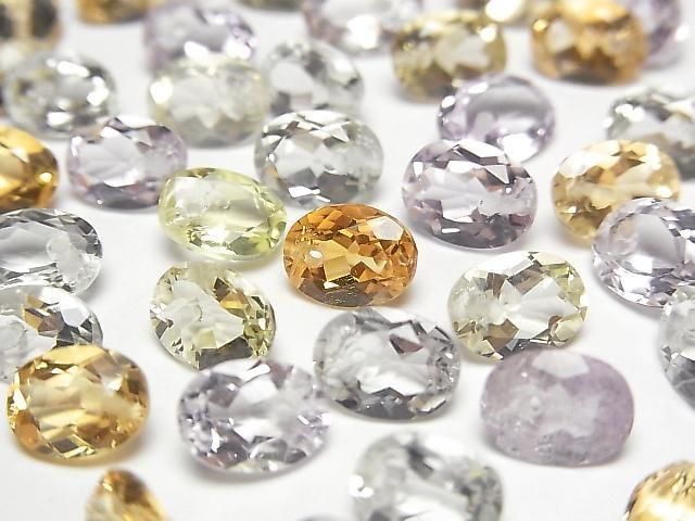 [Video] High Quality Mixed Stone AAA Oval Faceted 8x6mm [Top Hole] 16pcs