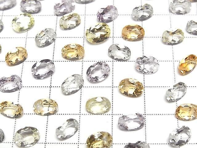 [Video] High Quality Mixed Stone AAA Oval Faceted 8x6mm [Top Hole] 16pcs