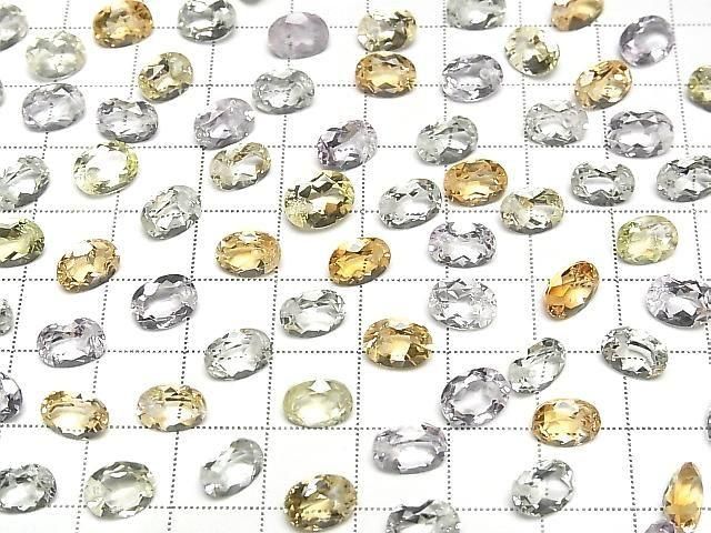 [Video] High Quality Mixed Stone AAA Oval Faceted 8x6mm [Top Hole] 16pcs