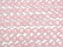 [Video] Rose Quartz Vertical Hole Heart Beads 10x10mm 1strand beads (approx. 15 inches/38 cm)