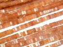 [Video] Orange Aventurine Square Rondelle (Disc) 2.5x2.5x1.5mm 1strand beads (approx. 15 inches/37 cm)