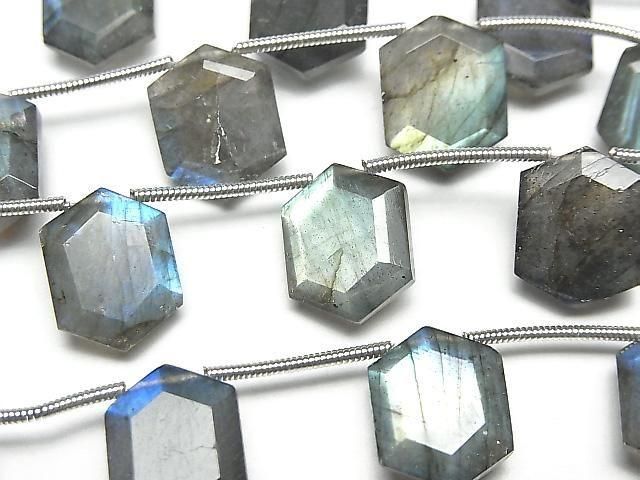 [Video] Labradorite AA++ Hexagon Cut 1strand beads (approx. 6 inches/14 cm)