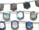 [Video] Labradorite AA++ Hexagon Cut 1strand beads (approx. 6 inches/14 cm)