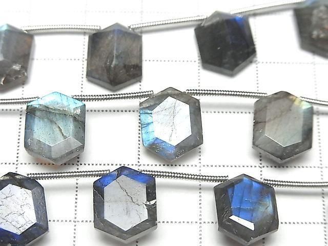 [Video] Labradorite AA++ Hexagon Cut 1strand beads (approx. 6 inches/14 cm)