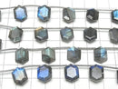 [Video] Labradorite AA++ Hexagon Cut 1strand beads (approx. 6 inches/14 cm)