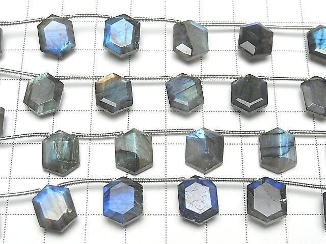 [Video] Labradorite AA++ Hexagon Cut 1strand beads (approx. 6 inches/14 cm)